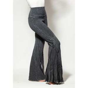 T Party Tassel Bellbottom Flare Yoga Pants